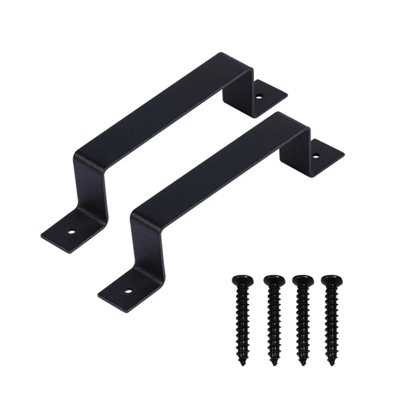 

Black Sliding Barn Door Handle Pull Set for Gate Kitchen Furniture Cabinet Closet Drawer Move window small buckle handle