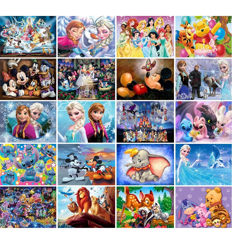 

Алмазная 5D картина «сделай сам» Disney, полное покрытие, круглые алмазы, 3D вышивка микки, вышивка крестиком, подарок, домашний декор ручной рабо...