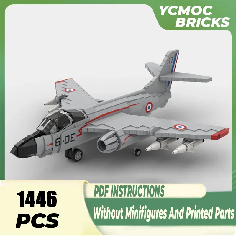 Строительные блоки Moc из военной серии масштаб 1:35 S.O. 4050 Vautour IIN Модель Технология