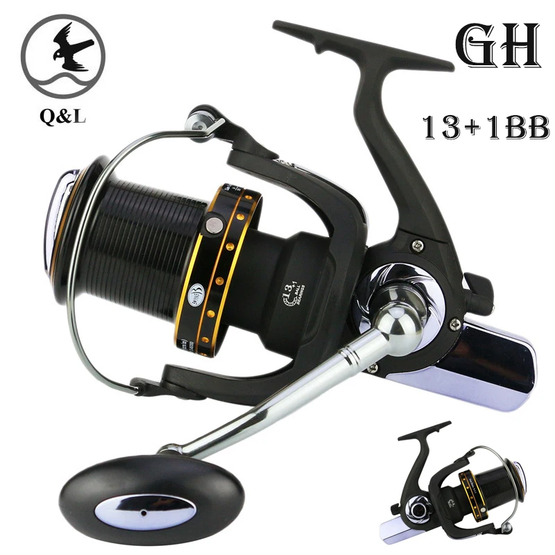 

Q&L Trolling Reel 6000-10000 12+1 ball bearing 5.5:1 trolls Carp Reel Feeder All Metal Spinning Fishing Reels Fishing Reel