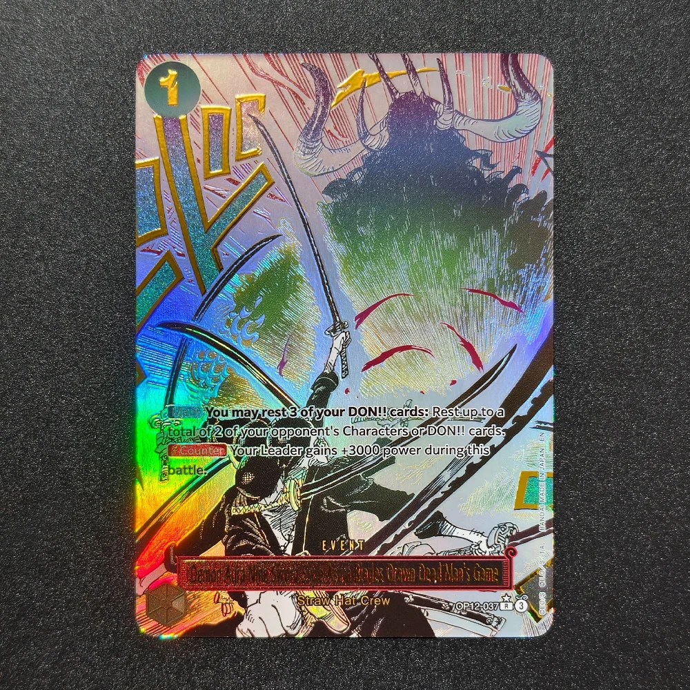 Фото Коллекционные карточки Proxy ONE PIECE Demon Aura Nine Sword Style Asura Blades Drawn Dead Man's Game Boeuf Burst English TCG Anime Cards №3