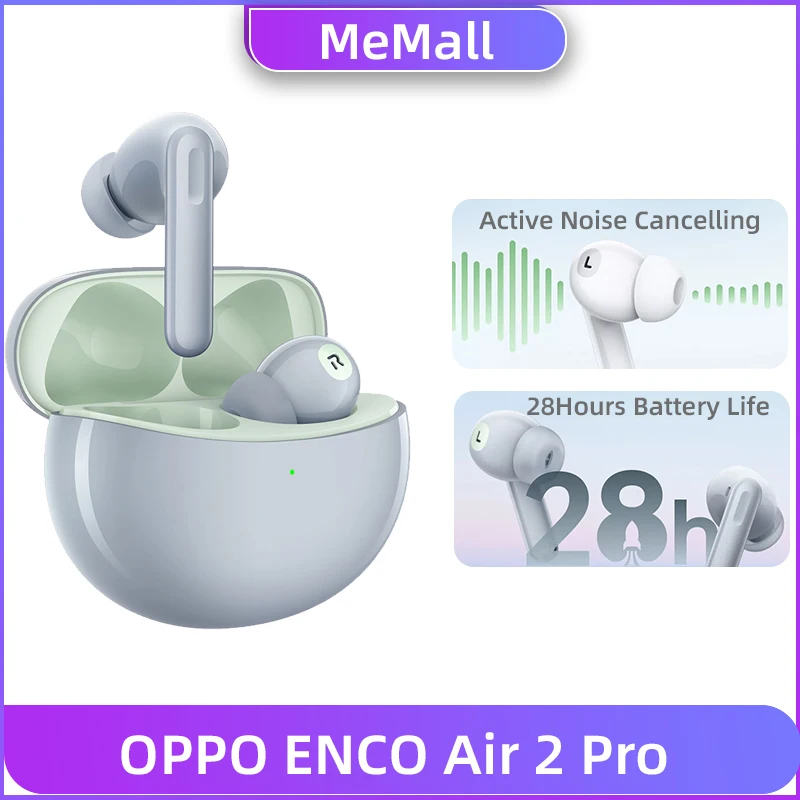 OPPO Enco-auriculares inalámbricos Air 2 Pro TWS, cascos con Bluetooth 5,2, cancelación activa de ruido, batería de 28H de duración, para Find X5