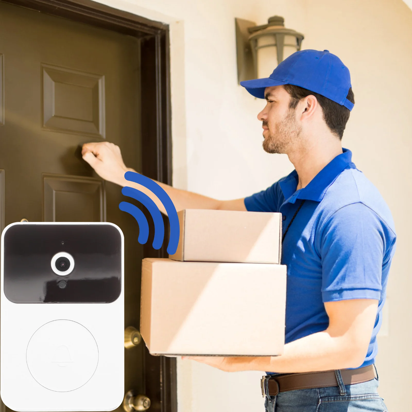 

1 Set Doorbell Camera Wireless Doorbell for Home App Sharing Automatic Capture Cloud Storage