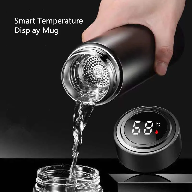 

Smart Temperature Display Mug Long Time Keep Warm and Keep Cold Vacuum Cup Touch Display Temperature Digital Thermos 500ML