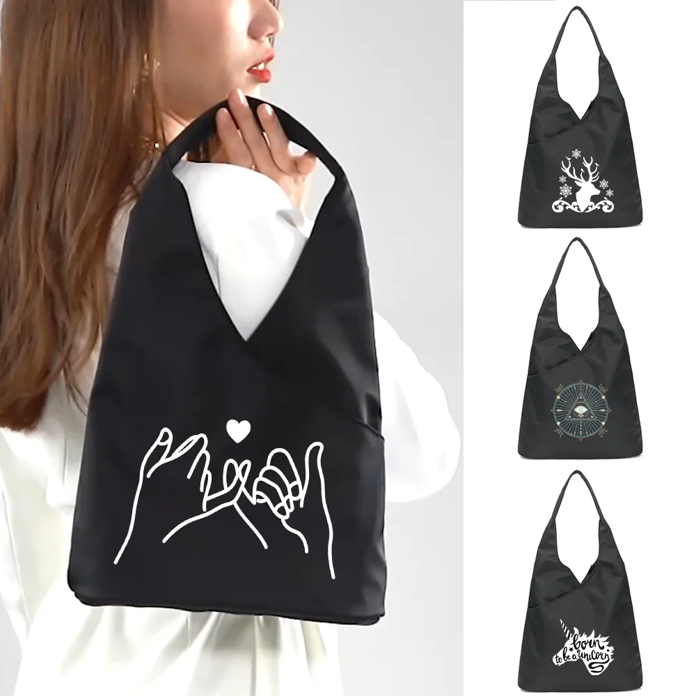 

Trendy Retro Totes Bags Women Vintage White Picture Print Handbag Female Subaxillary Bags Casual Mini Cell Phone Bag Shopper Bag