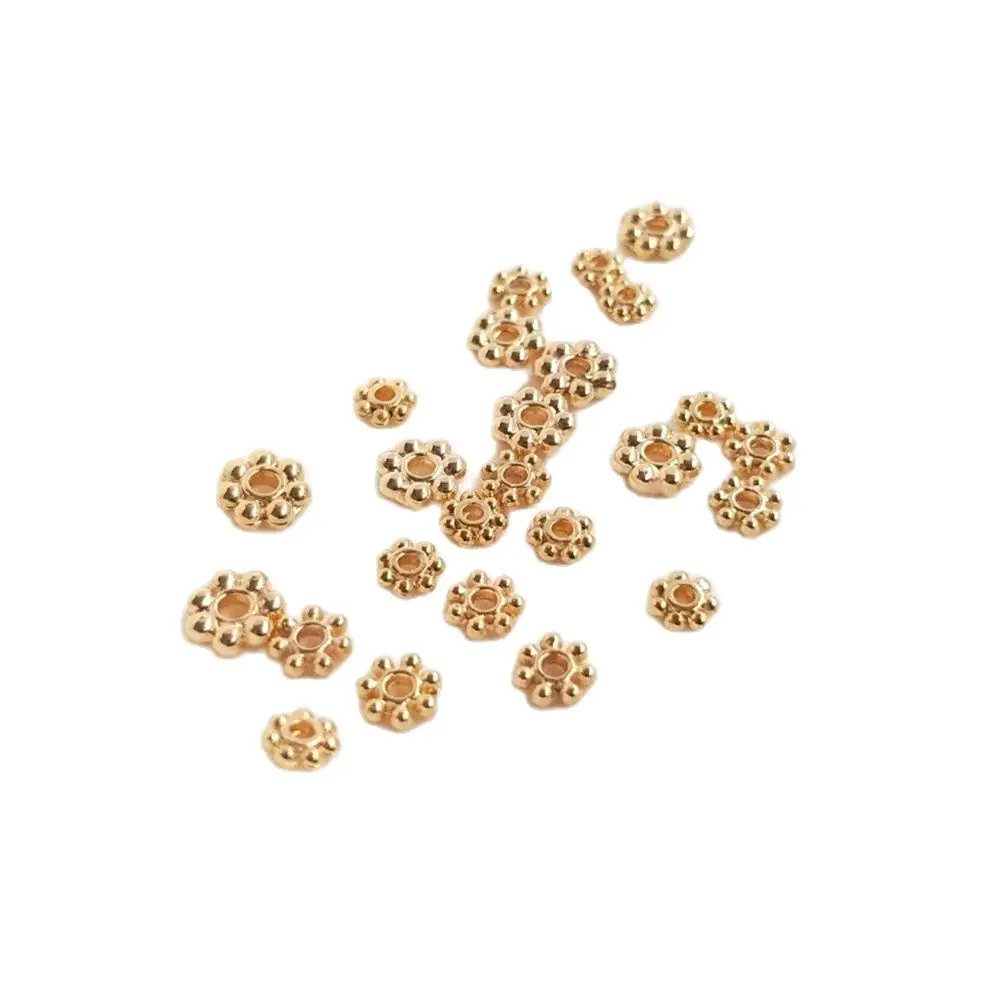 

14K Gold Filled Plated Snowflake DIY handmade jewelry accessories bracelet necklace jewelry spacer loose bead material