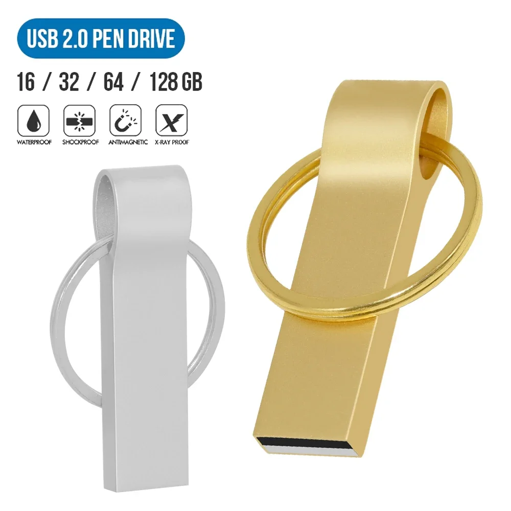 Металлический мини-USB флеш-накопитель 128 ГБ 64 32 8 металлический флешка 16