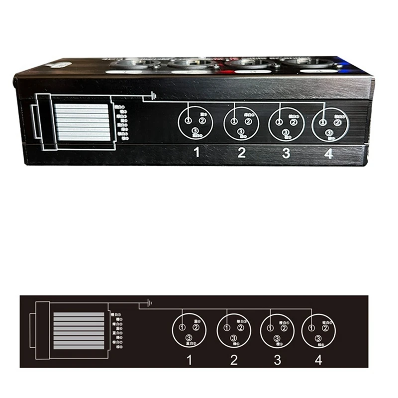Фото 1 пара 4-канальных 3-контактных XLR аудио и DMX по сети удлинитель кабеля, DMX512 Сетевой удлинитель сигнала 1 штекер + 1 гнездо №5