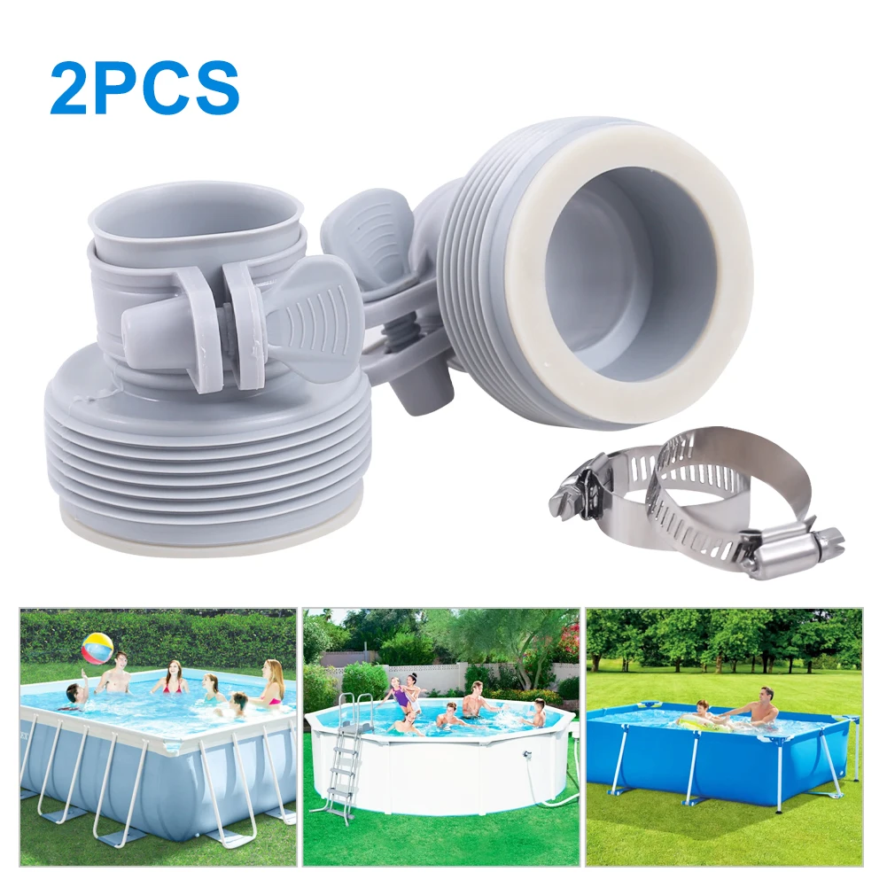 

New Valve Drain Adapter Hose Adapter B Pool 1.25in To 1.5in Pump Parts Conversion Replacement Outdoor Hot Tubs Accessories
