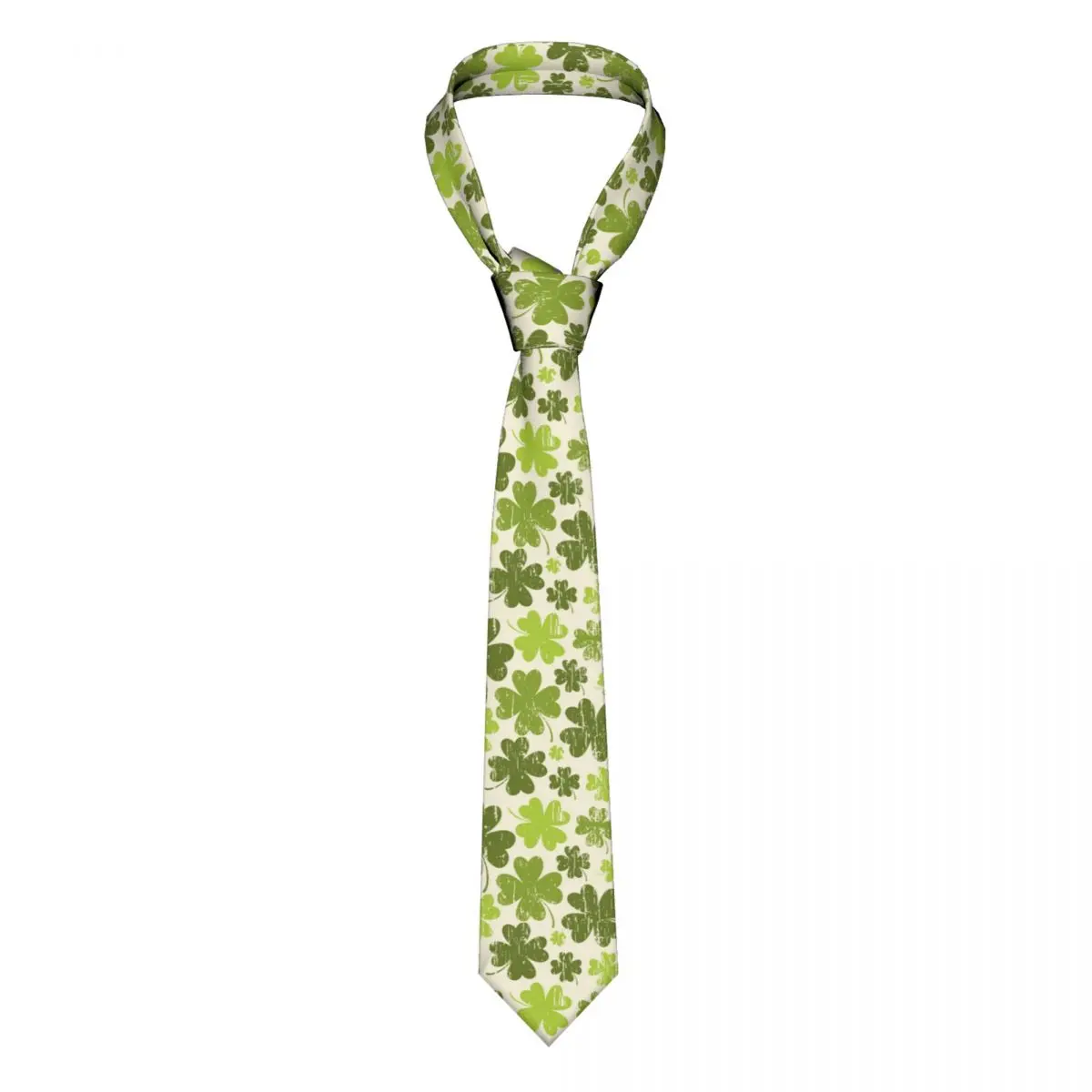 

Vintage Four Leaf Clovers Neckties Men Women Polyester 8 cm Neck Ties for Mens Silk Classic Shirt Accessories Cravat Gift