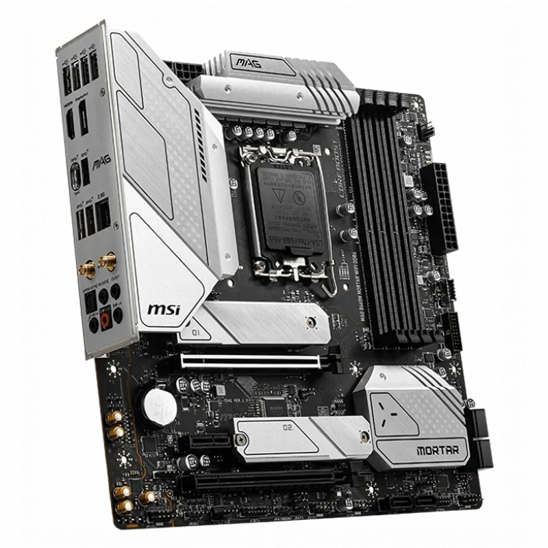 Фото Материнская плата B660M Mortar WIFI DDR4 MATX для игрового ПК, LGA 1700, B660, 7.1 USB 2.0, USB 3.2 Gen1, с охлаждающей системой Armor 4 DDR4 №4
