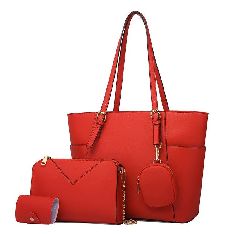 

European Fashion Ladies Composite Bag 4piece Set Shoulder Messenger Bag Luxury Handbags Tote Bag Large Female Bucket Bag