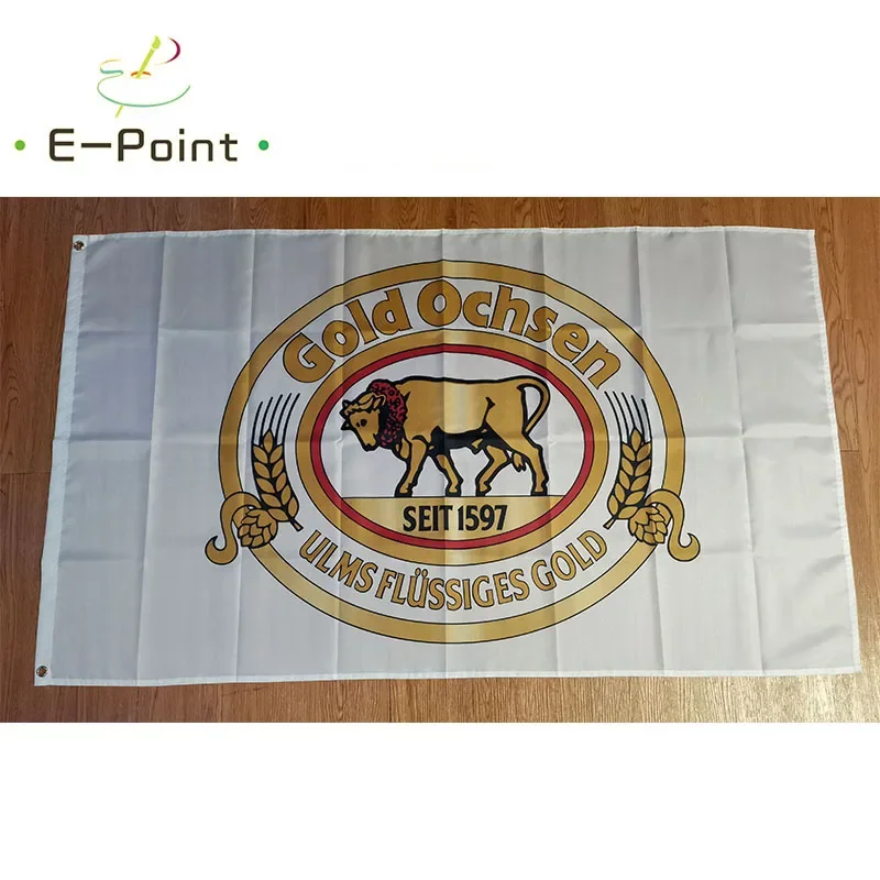 Brauerei Gold Ochsen Пивной флаг 3 фута * 5 футов (90*150 см) Размер Рождественские украшения