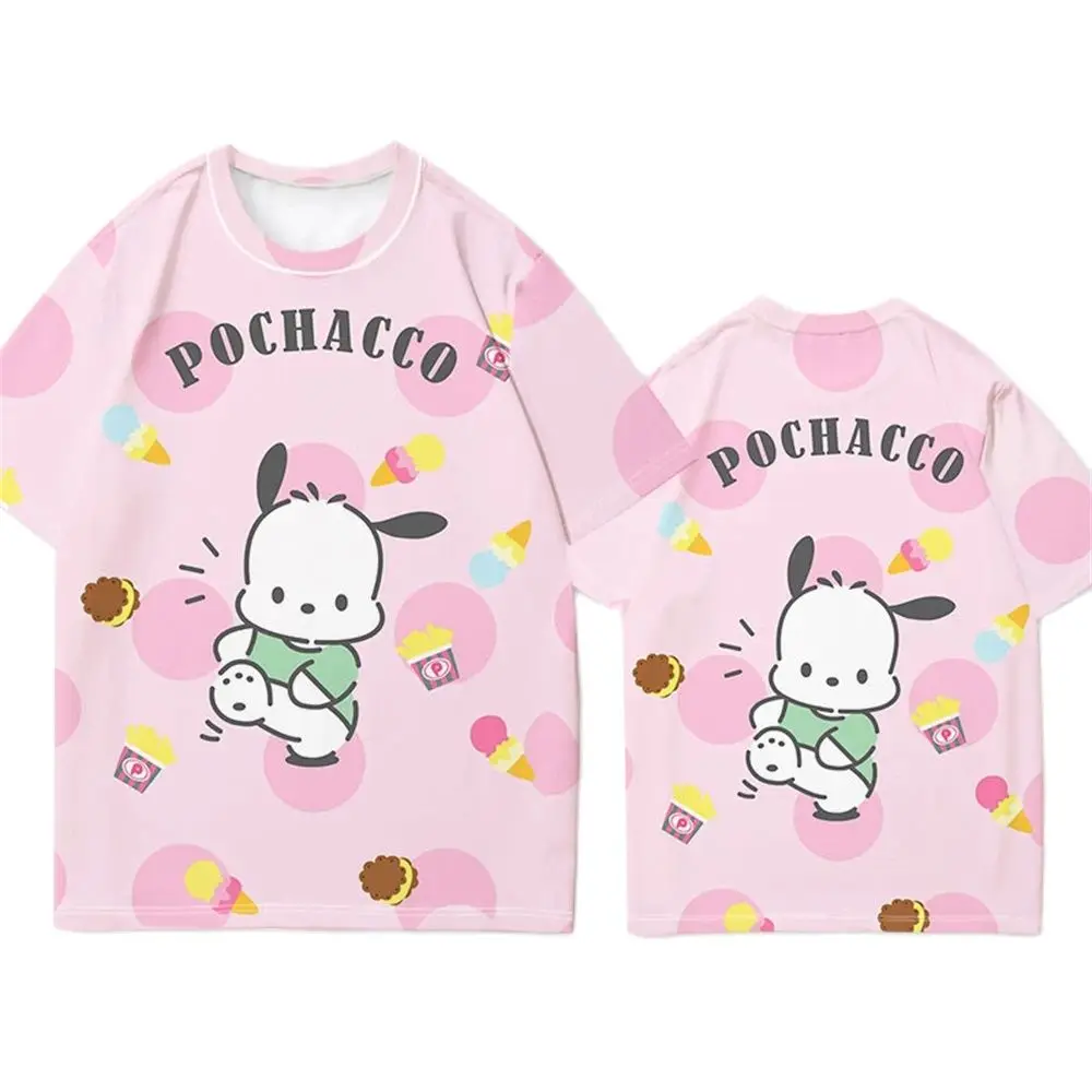 Miniso Футболка Унисекс С 3d Принтом Аниме Pochacoo Уличная Одежда Топ Большого Размера