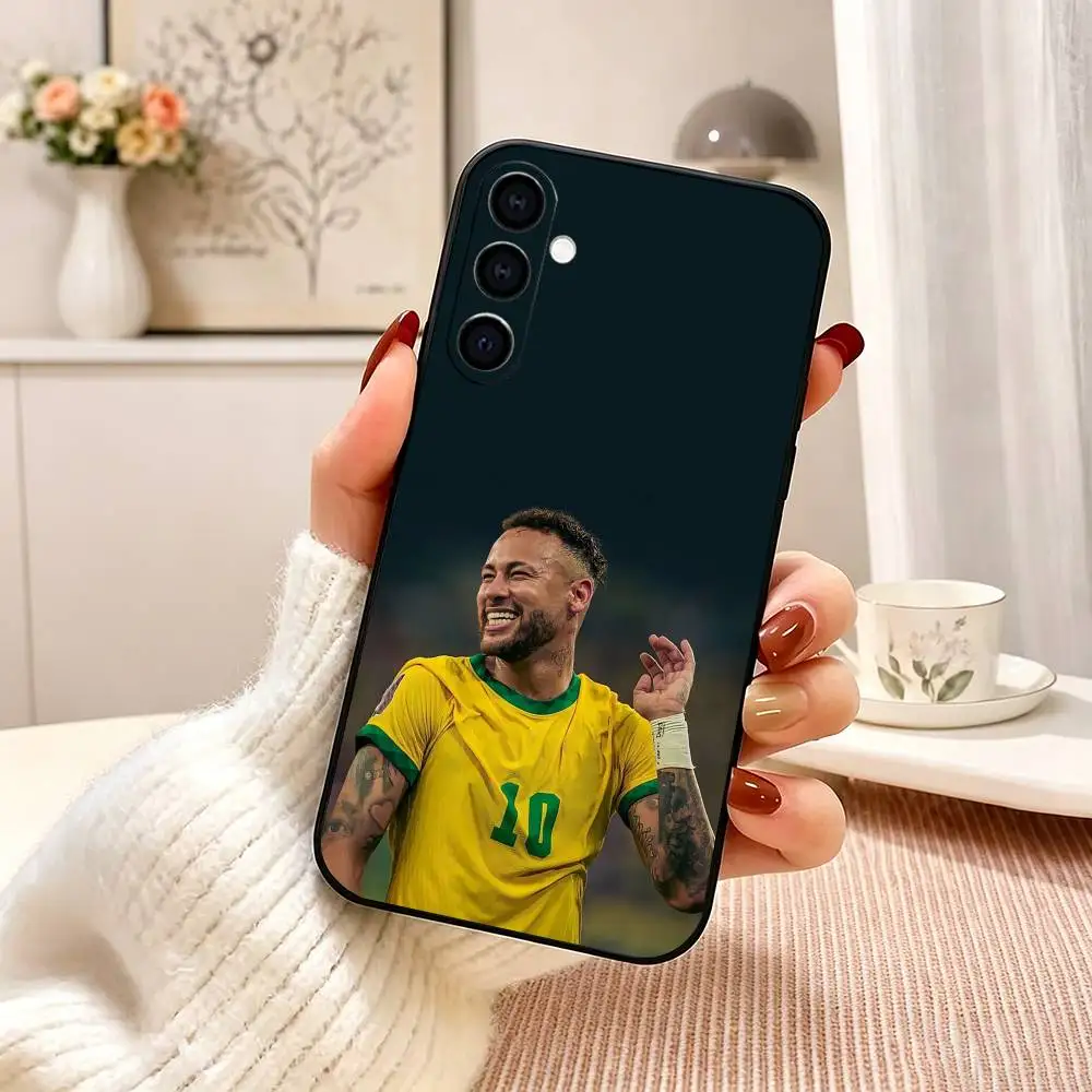 Фото Чехол для телефона Football Superstar Neymar, черный, силиконовый, мягкий, для Samsung Galaxy A73, A72, A71, A70, A53, A52, A51 №4