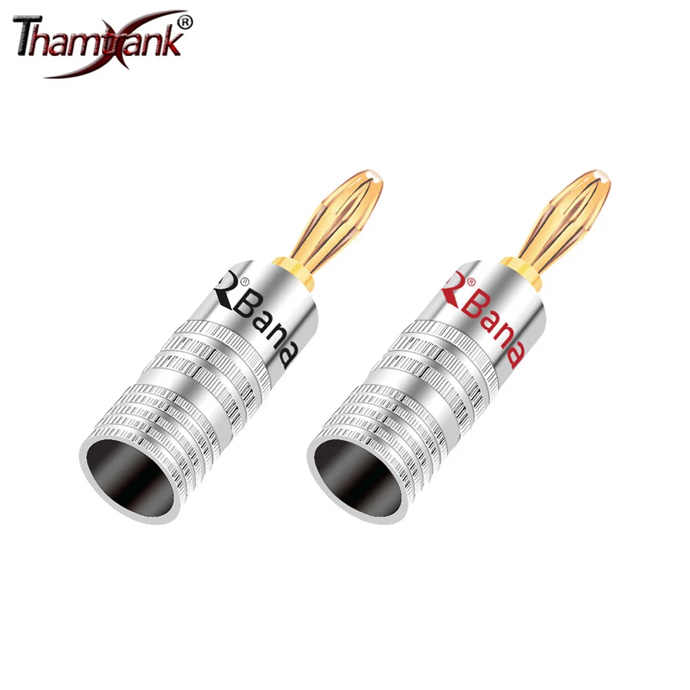 

Thamtrank L1001 Банановые разъемы 24К золото черные/красные