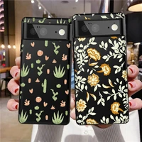 phone case for google pixel 3a 4 4a 5g xl 6pro 5 5a 5g 4 xl 3 3xl soft silicone protection shell flower leaf cover bumper fundas