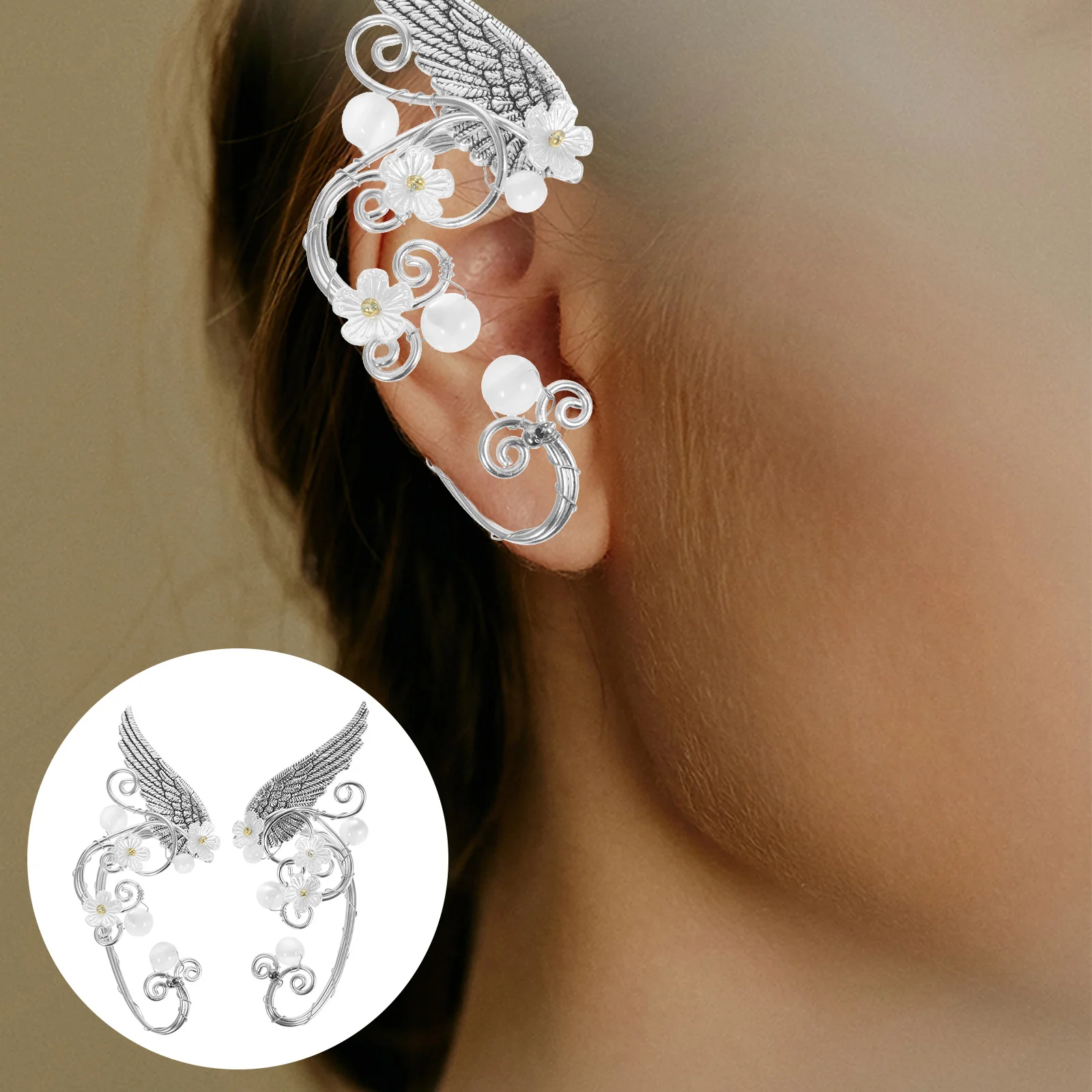 

1 Pair Fairy Ear Cuffs Non Pierced Earrings for Women Ear Clip Ear Clips Earrings Girl Ear Cuffs