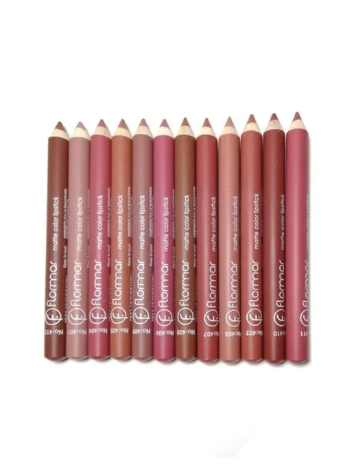 Lip Pencil set Flormar нюдовые 12 PCs With sharpener pencil makeup lip | Liner