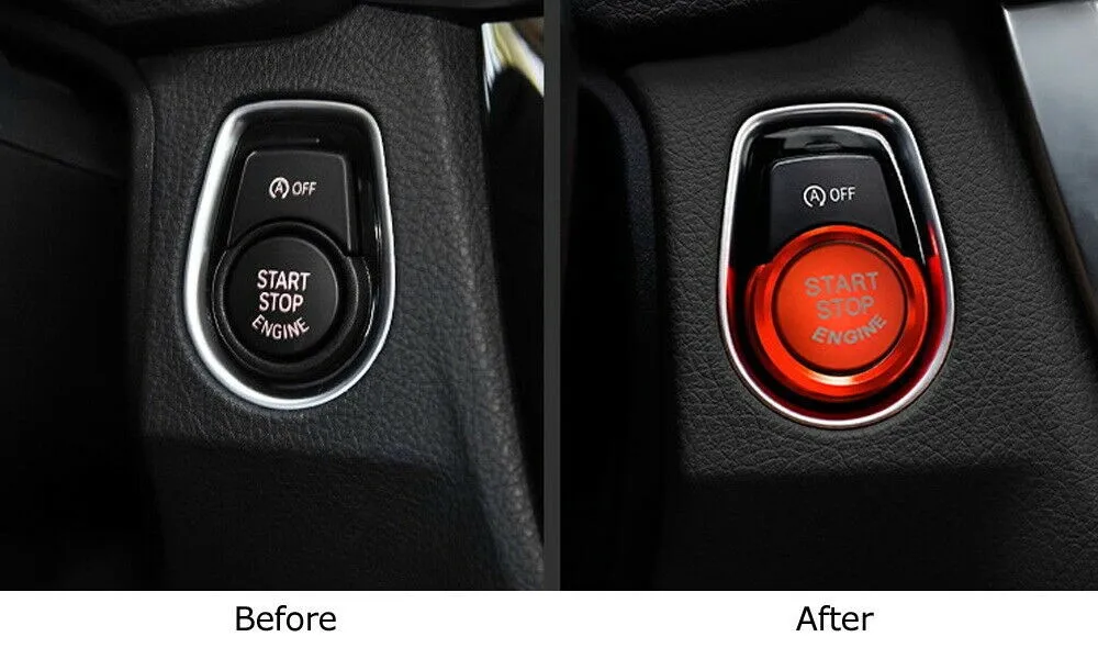 

Red/blue/silver Aluminum Keyless Engine Button With Surround Ring Trim For BMW F20 F22 F30 F32 F48 1 2 3 4 Series X1 Car Accesso
