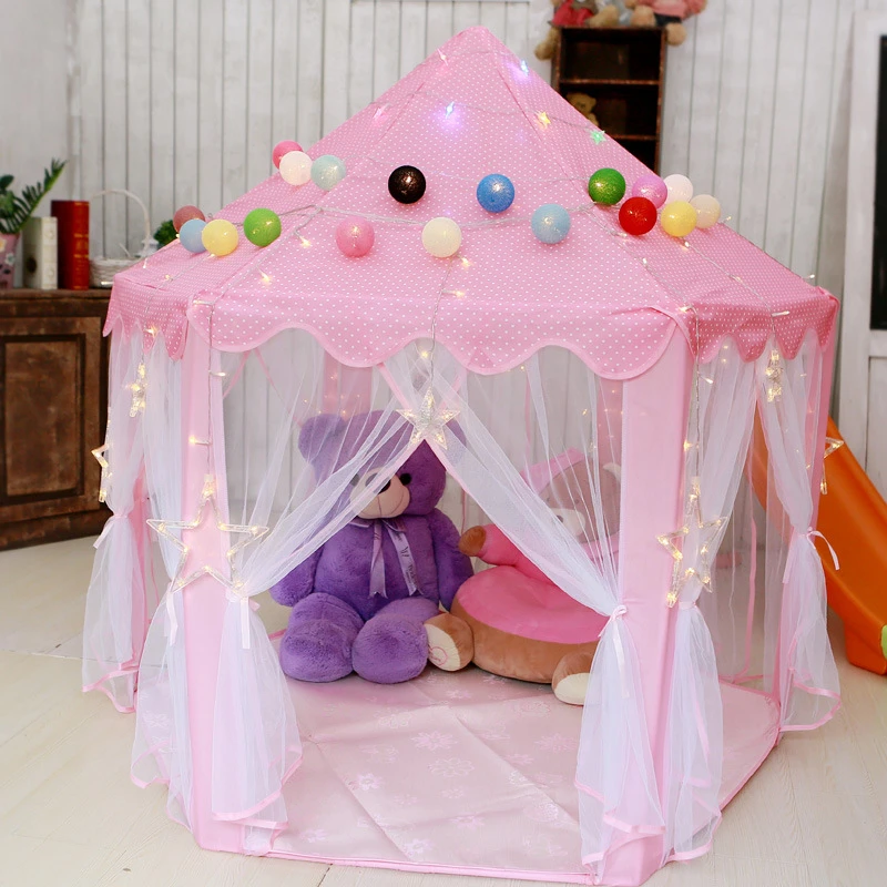 

Baby Tent Children's Princess Playhouse Super Large Room Crawling Indoor Outdoor Tent Castle Princess Living Game Ocean Balls