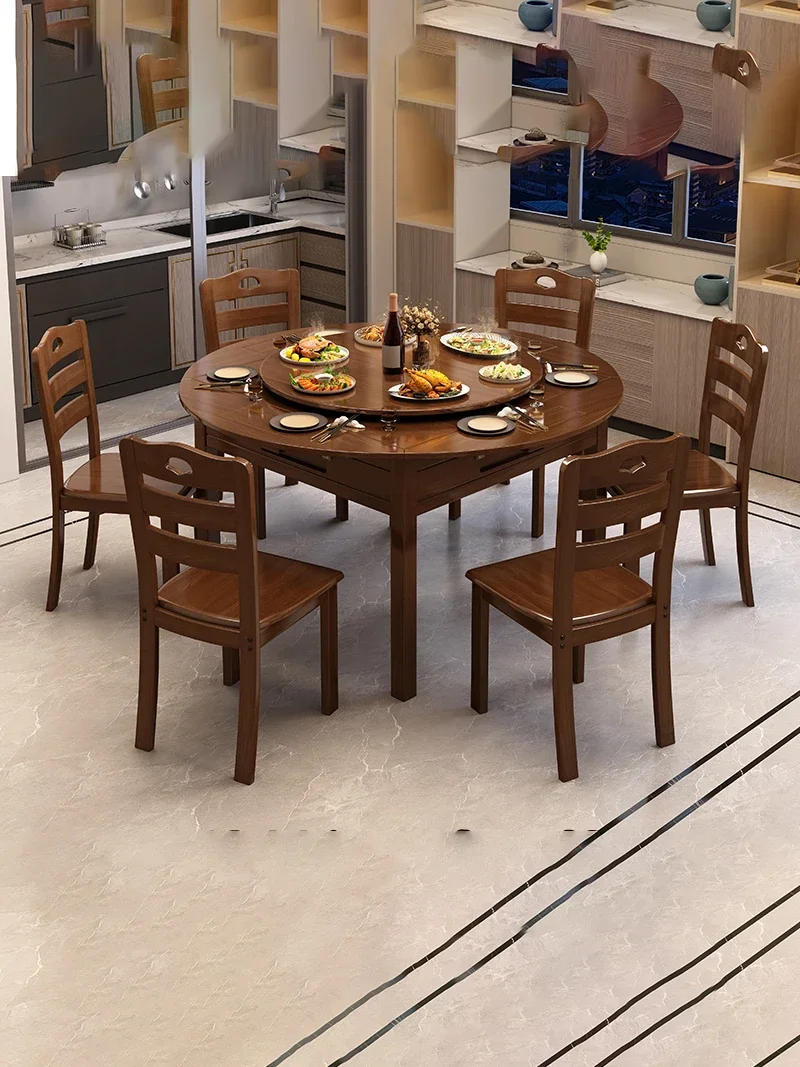 Роскошный деревянный обеденный стол складной подстаканник с электроприводом