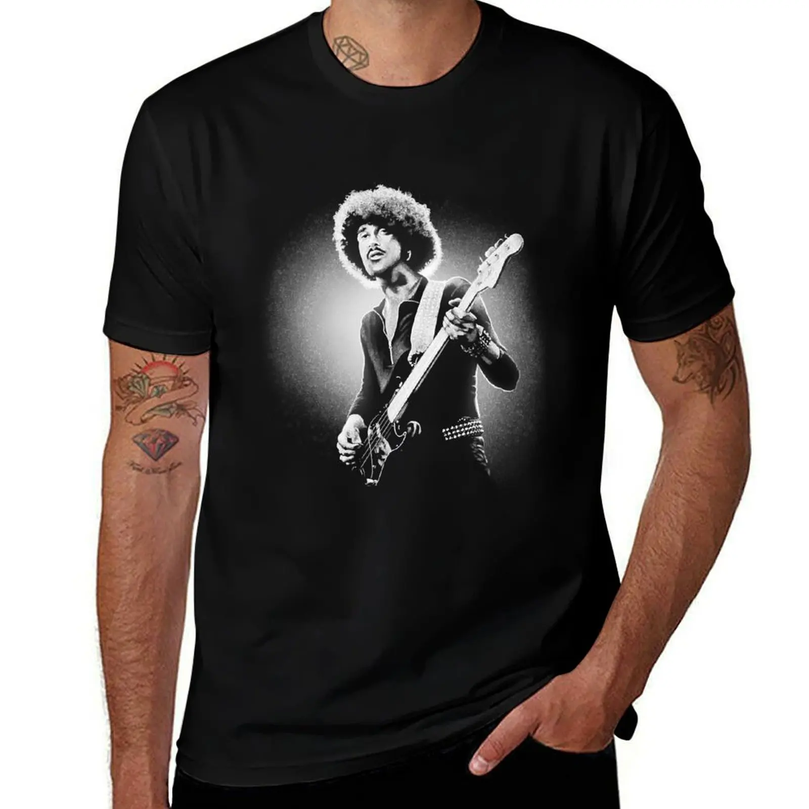 Фото Забавный подарок Phil Lynott, подарок для фанатов, футболка с принтом для повседневной носки №1