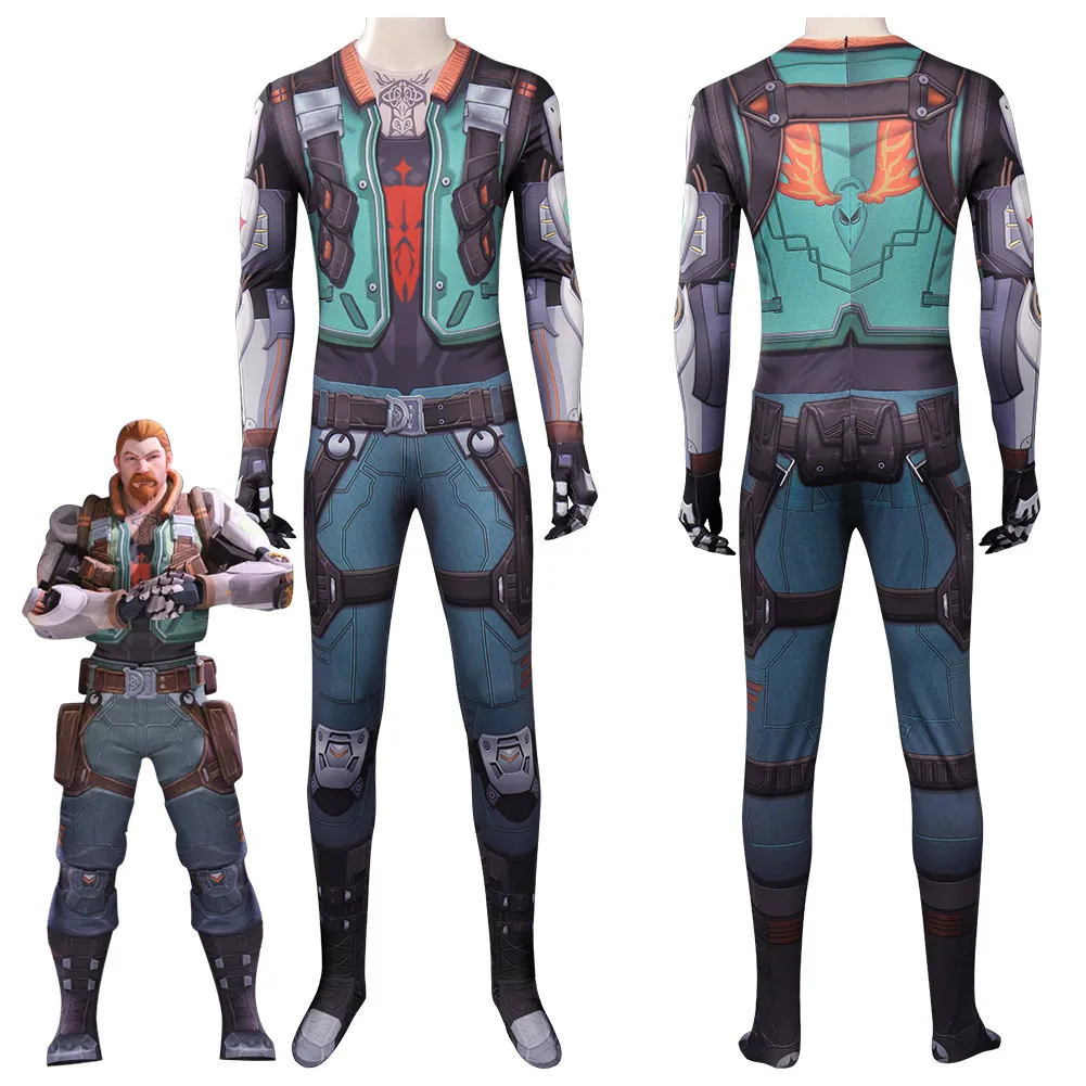 

Valorant Breach Cosplay Costume Outfits Halloween Carnival Party Suit