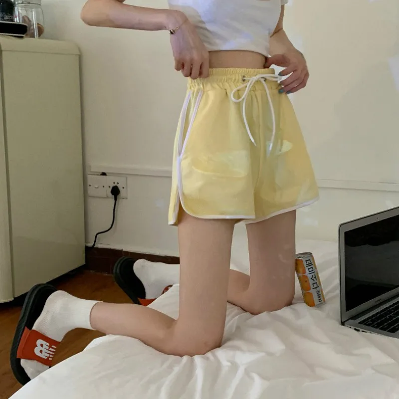 2023 Summer Korean Version Of Sports Shorts Women's Loose And Versatile Wear Home Casual Running Yoga Pants High Waist Hot Pants