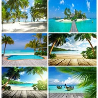 tropical sea beach palms tree photography background natural scenic photo backdrops photocall photo studio 211227 hhb 05