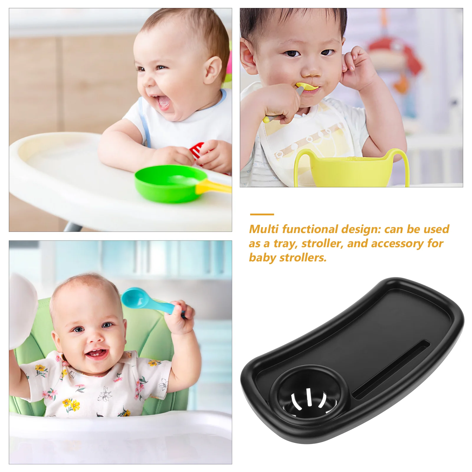 Поднос для обеденной тарелки коляски с подстаканником съемная пластиковая