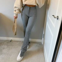 women casual workout pencil pants 2021 gray undefined y2k joggers baggy high waist trousers 90s aesthetic sweatpants activewear