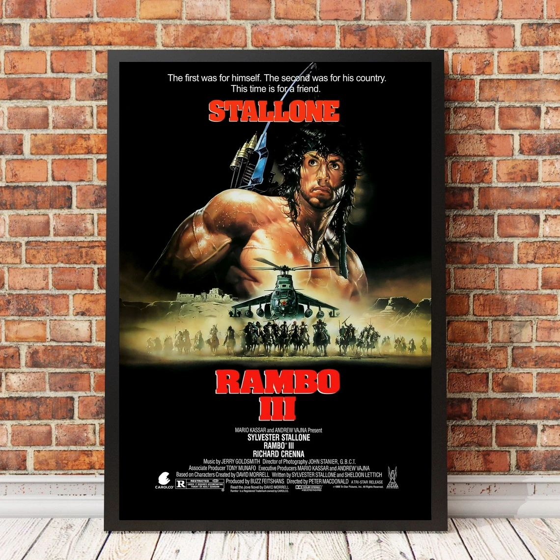 Rambo 3 Movie Poster Prints And Unframed Canvas Home Decoration Painting | &amp Calligraphy