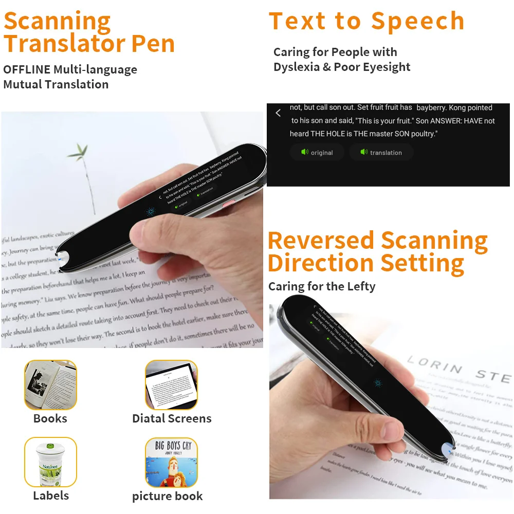 Scan Reader Pen X2 Translatorand Reading Pen for Reading Smart Voice Scan Translator Pen 112 Languages Translation E-Dictionary enlarge