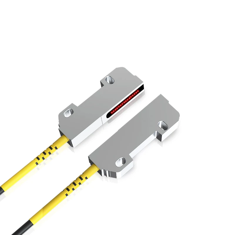 

11MM Array Fiber Optic Sensor Wide Area Sensing Banner Sensor Flat Through Beam Fiber Optic Amplifier Sensor with 2m Cable 24v