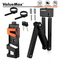 valuemax foldable bicycle lock anti theft security professional folding bike lock for motorcycle bike scooter accessories