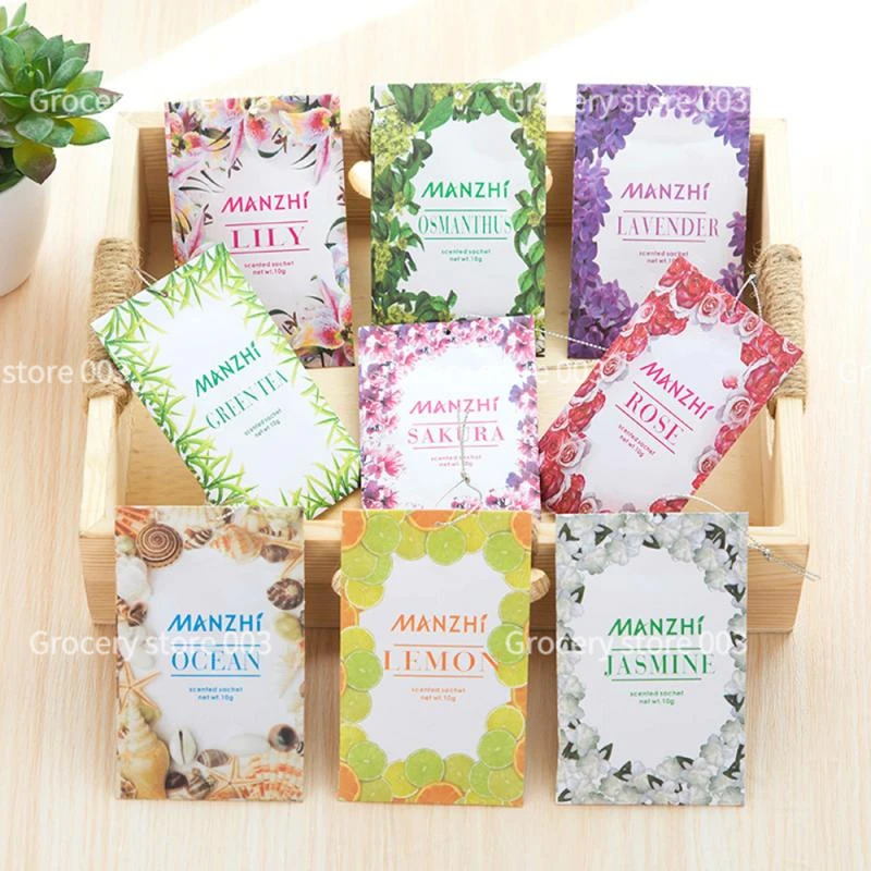 

6/12 Pack New Natural Fragrances Hanging Spices Bag Wardrobe Deodorizing Paper Sachets Aromatherapy Bag Cabinet Air Fresheners
