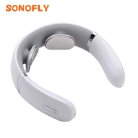 sonofly electric neck massager hot compress 5 pulse lightweight usb rechargeable relieve cervical pain relaxation smart machine