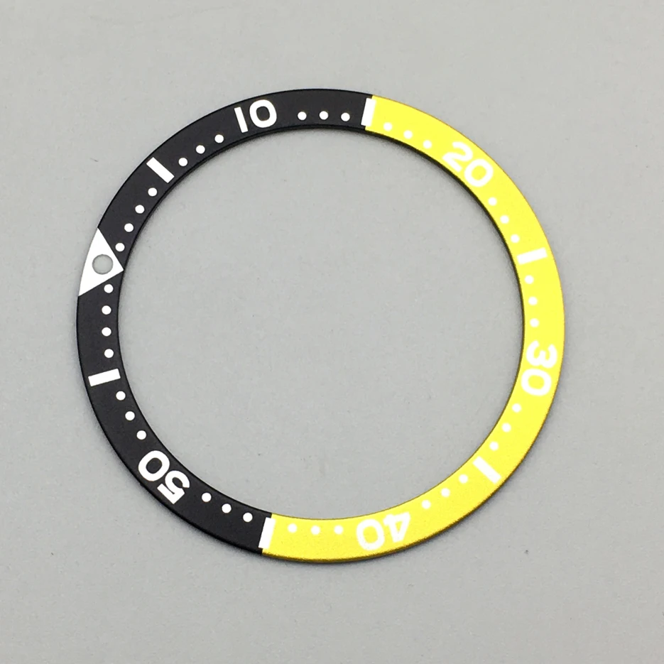 38mm Watch Bezel Accessories Sk007 Aluminum Ring New Double Color Ring Mouth Watch Bezels Parts Men Watch Accessories