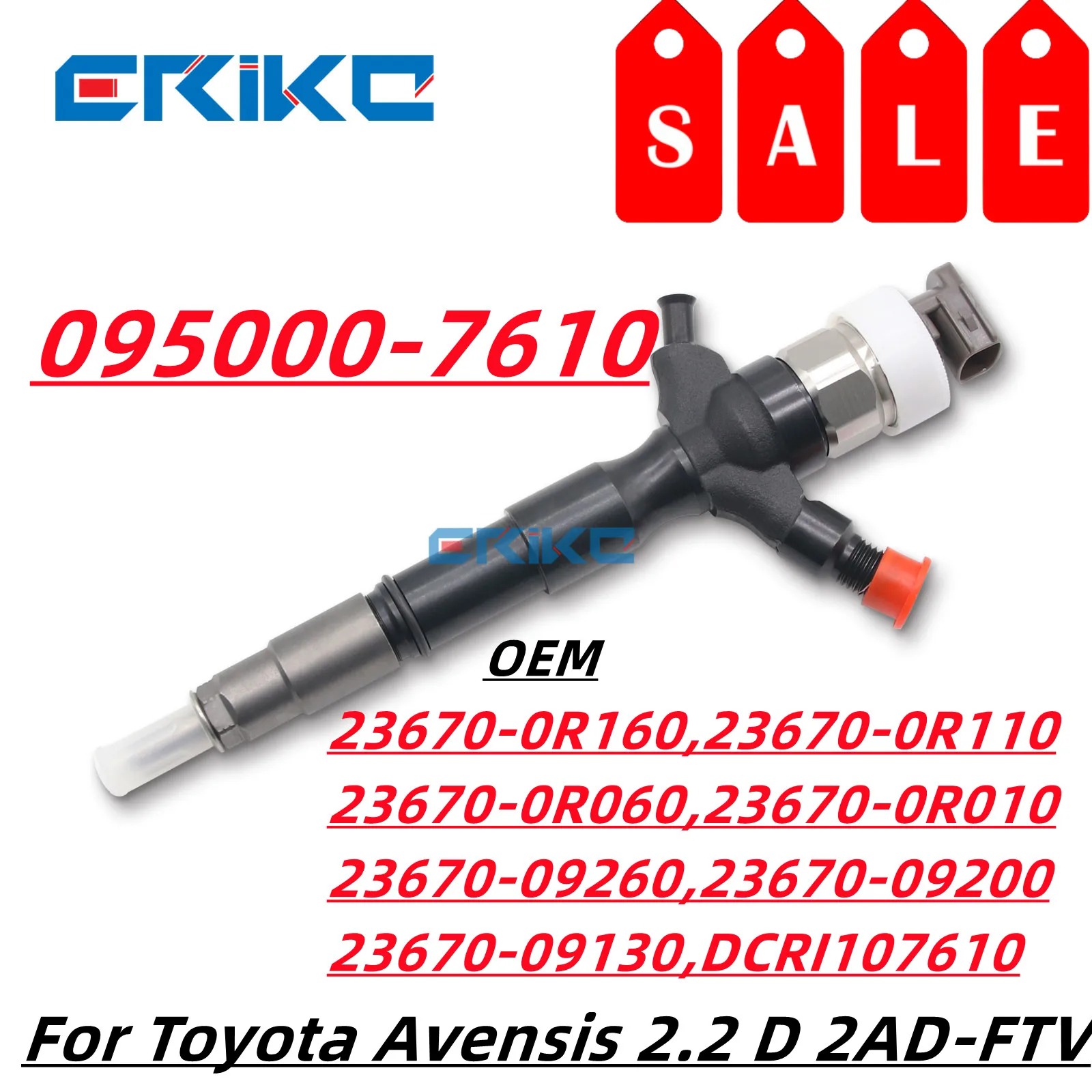 DCRI107610 топливный инжектор 095000-7610 дизельный CR 095000-7611 для TOYOTA AVENSIS T25 2AD FTV DENSO 23670-0R160