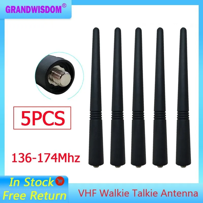 

Рация 5 шт. VHF антенна 136-174 МГц для Moto Stud Connector GP68 GP88S GP2000 GP300 GP3688 GP328 двухстороннее радио