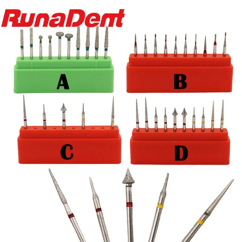 

Dental Diamond Burs Kit Drills Teeth Polishing Bit Interproximal Enamel Reduction Set for Dental Lab High Speed Handpiece Clinic