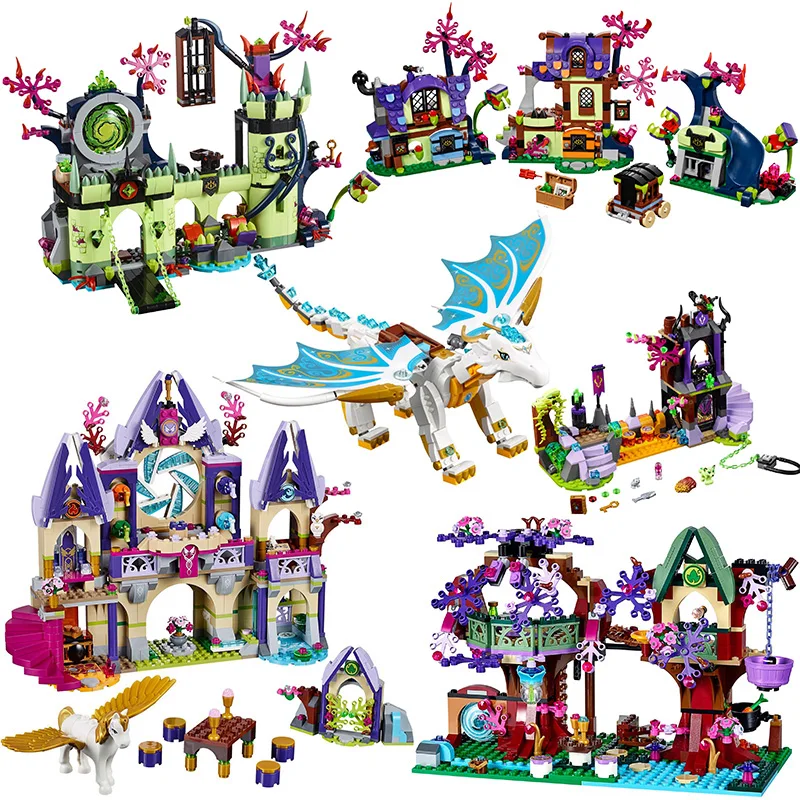 

Hot Sale Girl Friends Queen Dragon's Rescue 41179 Mysterious Sky Castle 41078 Treetop Hideaway 41075 Building Block Toy Gift