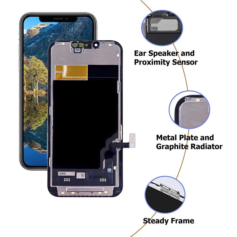 OLED ЖК-дисплей для 13 Pro Max Pantalla ЖК-экран Iphone ZY Incell Замена дисплея Mini Lcd Ecran