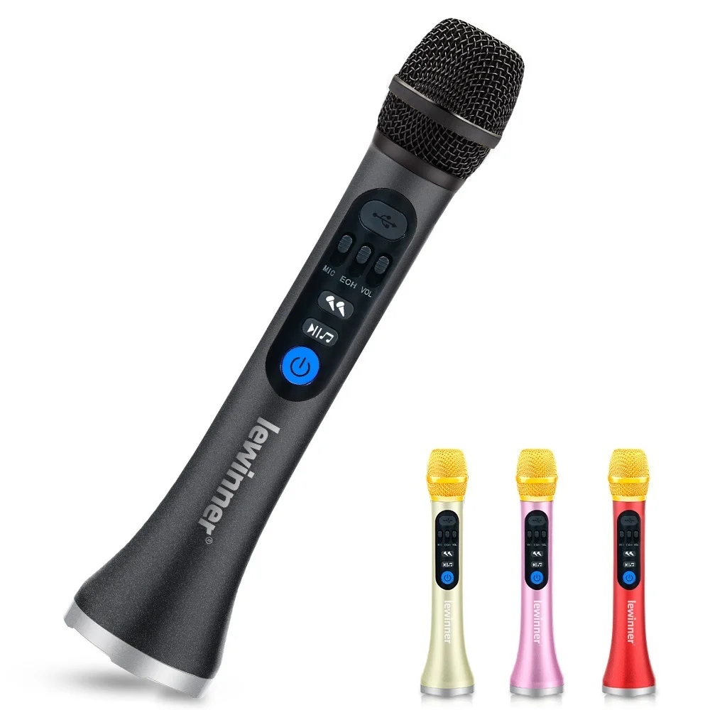 

Lewinner L-899 Karaoke 30W Mic Wireless Microphone Professional Bluetooth Handheld Portable Speaker KTV Player