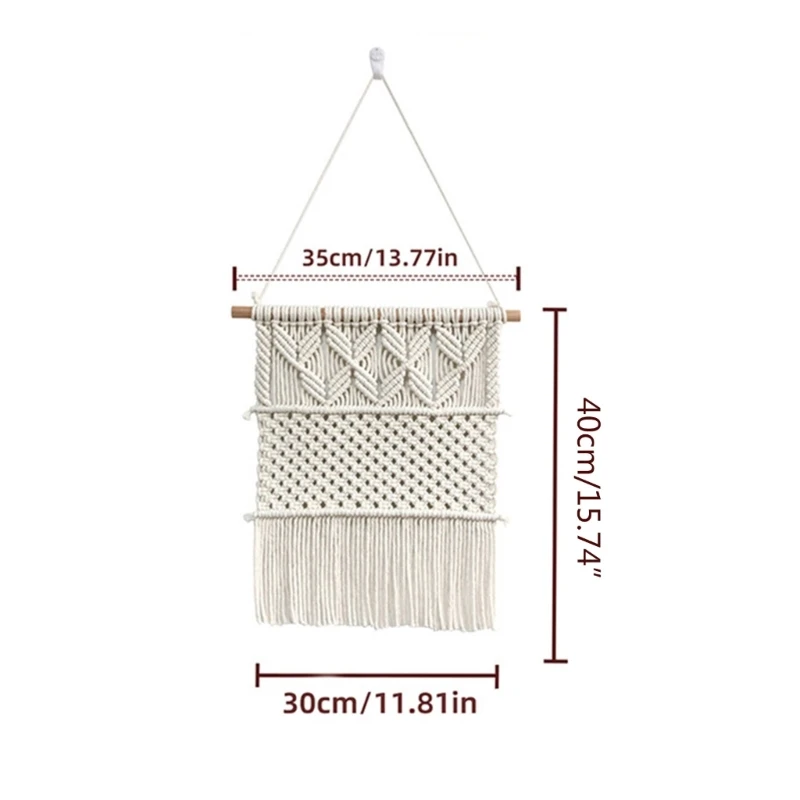 Hanging Earring Organizer Wall Mounted Jewelry Organizer Display Holder Decorative Tapestry for Necklaces Bracelets
