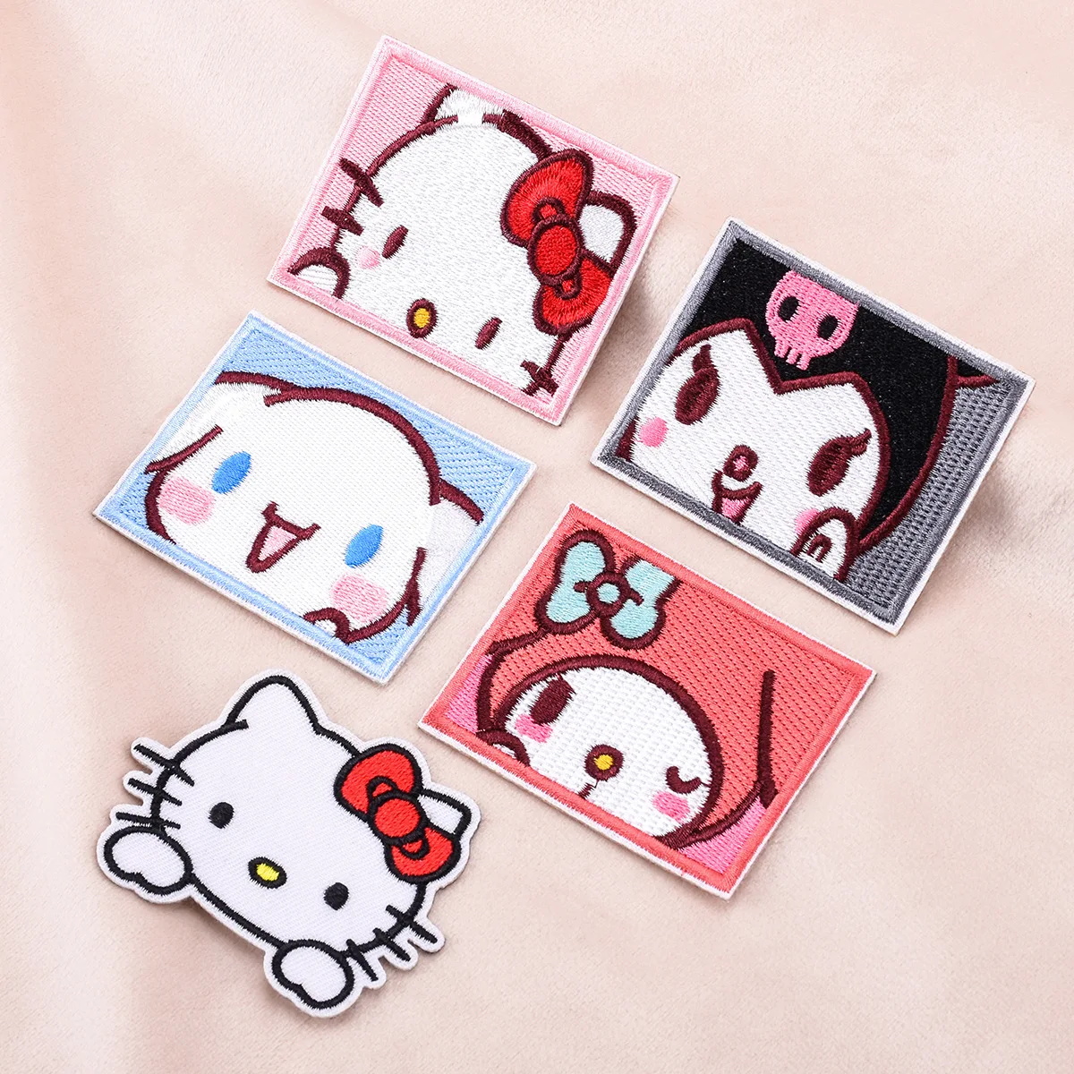Аниме Hello Kitty Kuromi мультяшная мелодия аппликация с корицей для детской одежды
