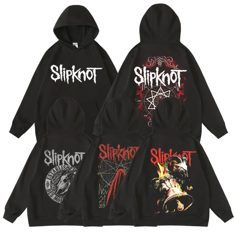 

Prepare for Hell Tour Mens Rock Band Hoodie Sweatshirts Slipknots Outerwear Heavy Metal Coat Hooded Streetwear Hoody Tops