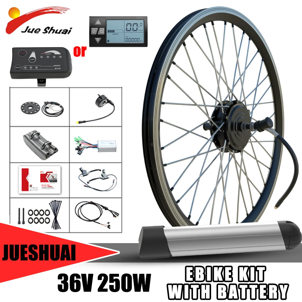 

36V 250W EBike Conversion Kit 36V Motor Wheel with 10/12AH Samsung Battery Electric Bike Kit Front Hub Motor Wheel