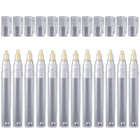 12pack 63 mm empty fillable blank paint touch up pen markers round tilted head paint marker pens for art painting kit